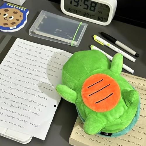 Image of Minache Women Animal Frog Plush Stationery Pouch Pen Pencil Case Ladies Cosmetic Bag