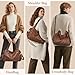 Imagen de Mabecol Bolso Bandolera Mujer PU Gran Capacidad Tote Shopper Bolso Hombro Grande Clásico Vintage Elegante Bolso Mano Ajustable Para Oficina Universidad Trabajo Diario