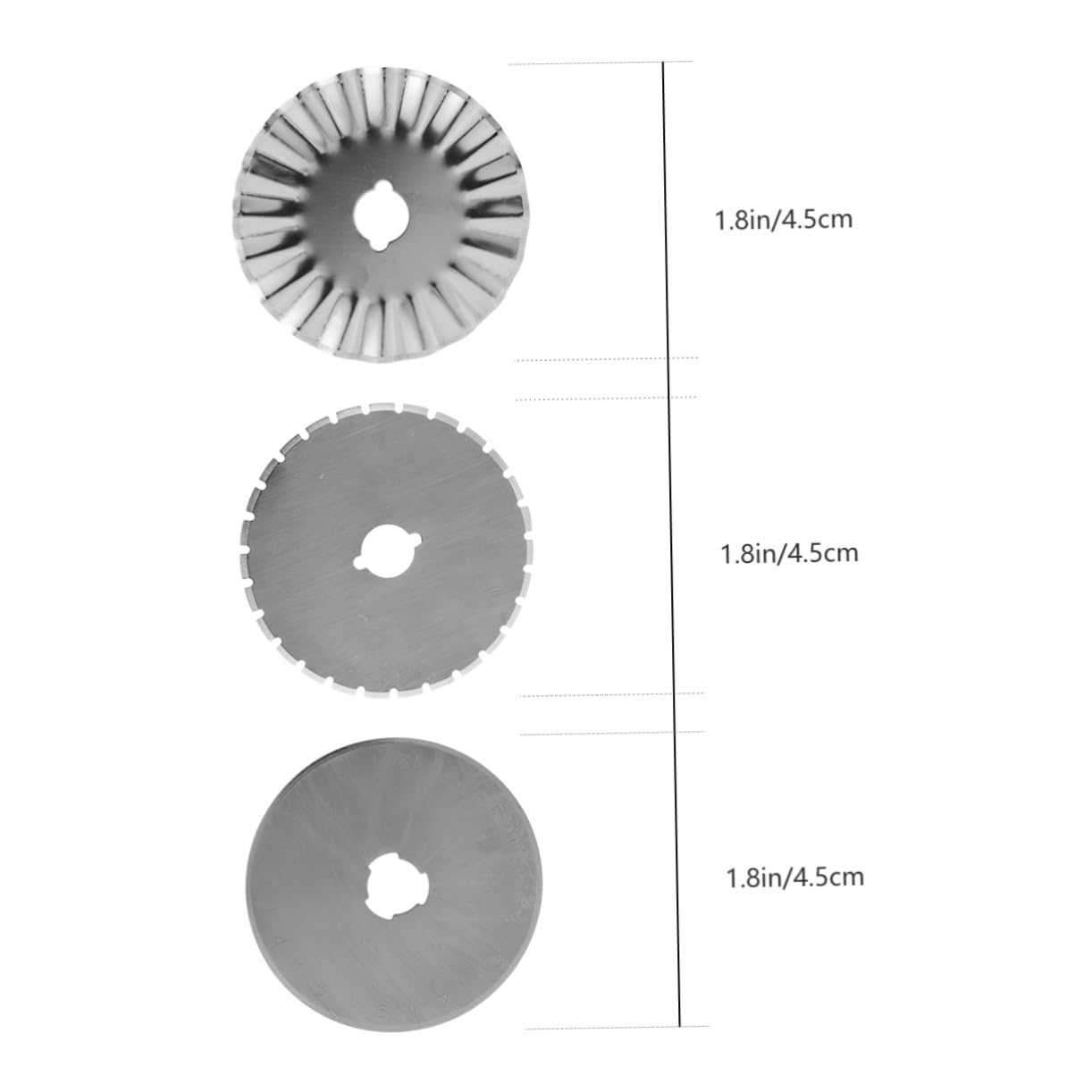 21piezas Cuchillas De Corte Rotativo Estuche Incluye Rectas Con Guiones y Onduladas Para Tela Cuero y Papel Para Manualidades y Costura