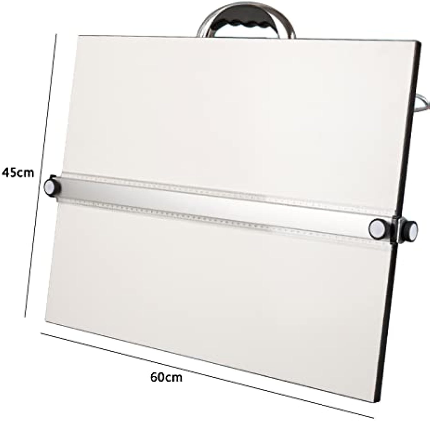 Professionelles magnetisches Zeichenbrett mit Parallellineal und ergonomischem Griff, ideal für Studenten und Architekten (60 x 45 cm)