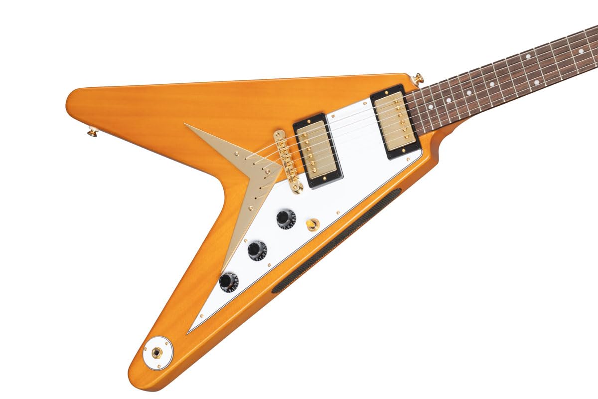Amazon | Epiphone/Inspired by Gibson Custom 1958 Korina Flying V