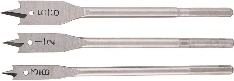 Vonder, Jogo De Brocas Chatas, Com 3 Peças, De 3/8" A 5/8".