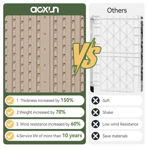 Image of Aoxun Garden Storage Box 41 Cu Ft, 5x2ft Garden Shed, Waterproof Portable Horizontal Resin Shed, Outdoor Storage Box for Garbage Bin, Generators & Yard Gear (Brown)
