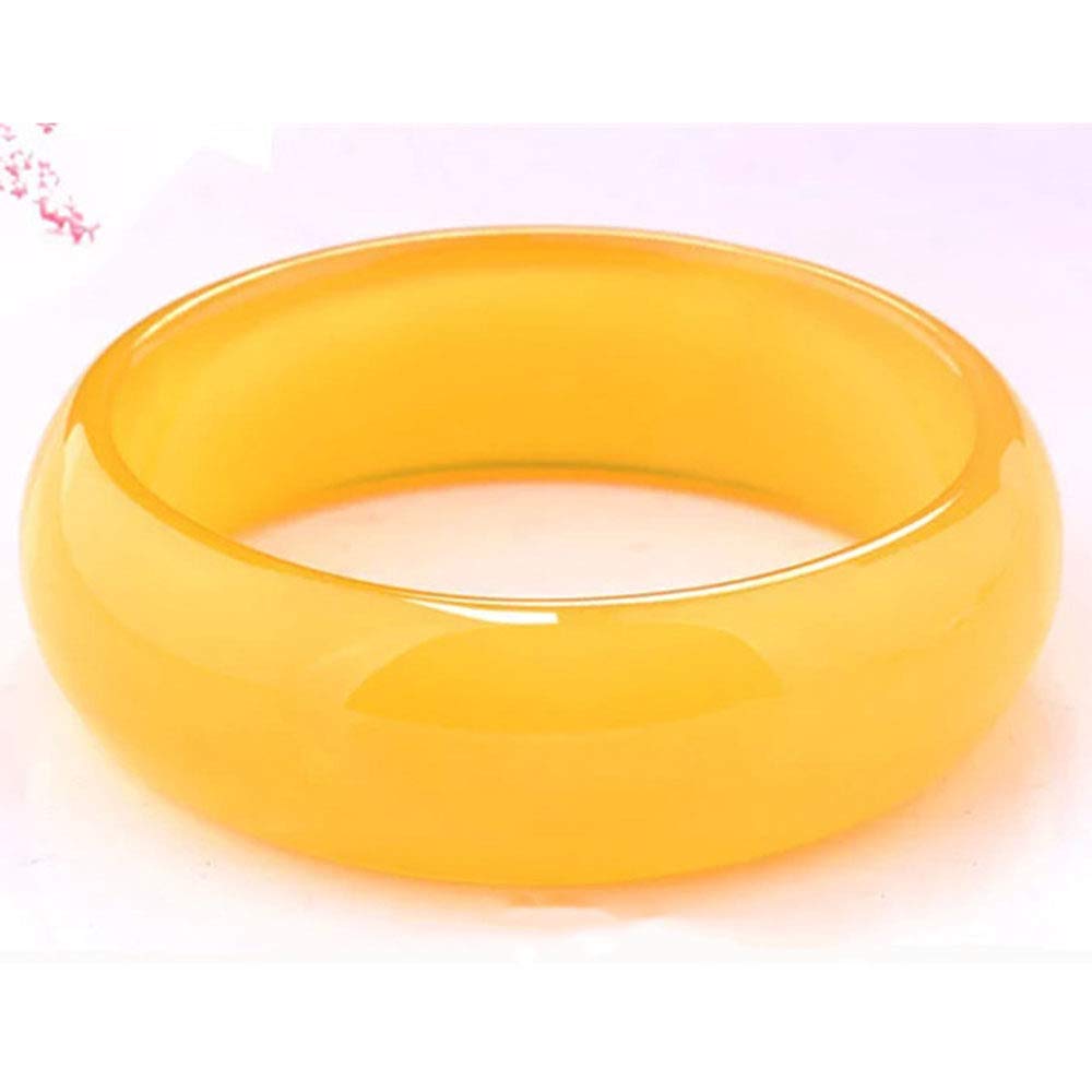 Bracciale di Giada per Donne, Braccialetto Cinese, Braccialetti di calceletti Spessi ampliati Naturali Bracciale Agata (60 mm)
