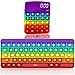 Yefun Push Bubble Giocattolo Fidget Sensoriale, Giocattoli Sollievo Dall'Ansia Giocattolo Tastiera Calcolatrice in Silicone Colore Arcobaleno per Bambini e Adulti (Rainbow-Calcolatrice Tastiera)