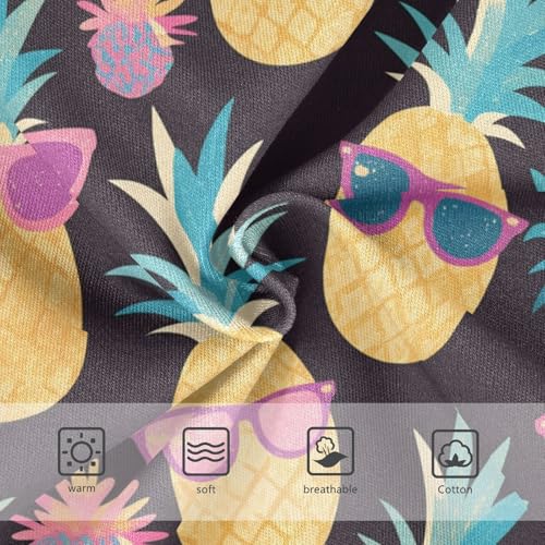 Wusikd Pineapple Sunglasses Girls' Underwear Cotton Colorful Girls Briefs Soft Toddler Underwear 2T3