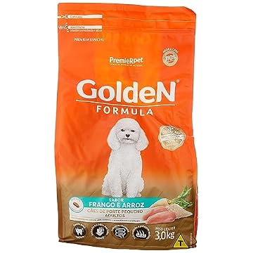 Premier Pet Ração Golden Fórmula Mini Bits Para Cães Adultos De Pequeno Porte Sabor Frango E Arroz 3Kg Para Todas Pequeno Adulto