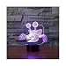 Produktbild Krabben Nachtlicht Illusion Lampe Nachttischlampe, 7 Farben ändern Touch-Schalter Schreibtisch Dekoration Lampen Geburtstag Weihnachtsgeschenk mit Acryl Flat & ABS Basis & USB-Kabel