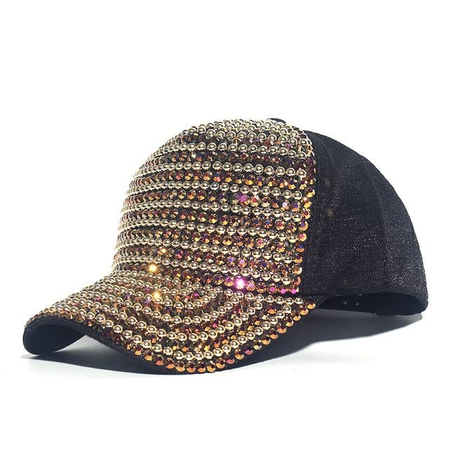 Casquette de baseball en strass ZYFSHA chapeau de soleil d'extérieur premium femme