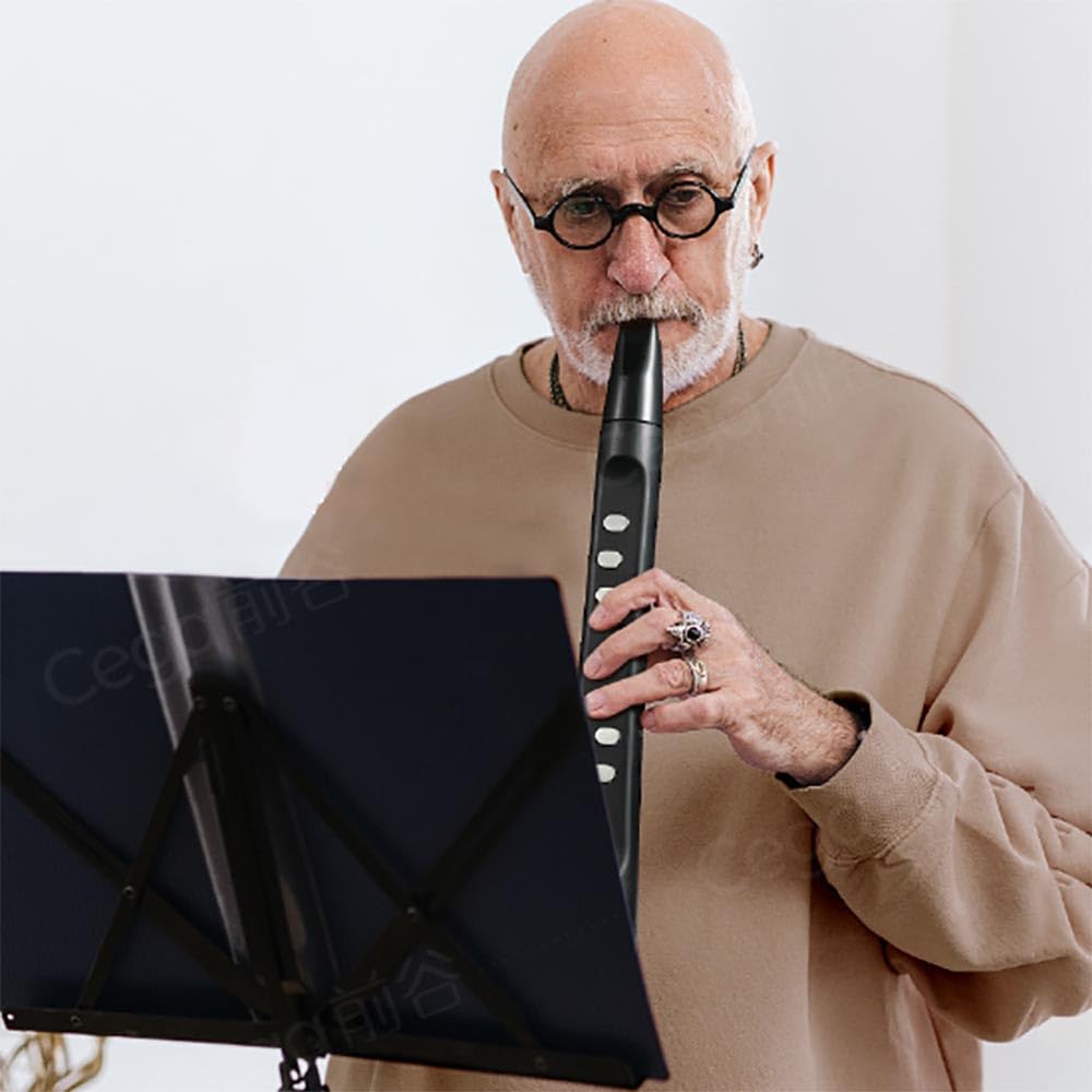 Strumento a fiato digitale sassofono strumento elettronico Sassofono elettrico Blowpipe elettrico, 36 toni (nero)