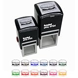 Delicious Hamburger Cheeseburger American Fast Food Self-Inking Rubber Stamp Ink Stamper - 1 Inch Small - Black Ink