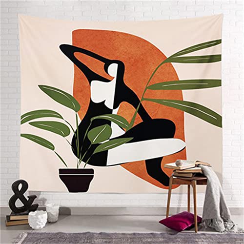 Tapiz de pared psicodélico con acabado artístico suave para estética de dormitorio