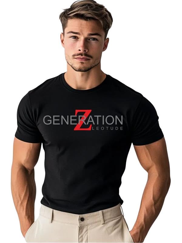 Image of LEOTUDE Mens Classic Cottonblend Half Sleeve Round Neck Printed Loose Fit Regular Casual Multicolour Combo Tshirts for Mans