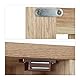 Relaxdays Wandschrank, Walnuss, 2 Fächer, Magnetverschluss, Hängeschrank Badezimmer, Küche, HBT: 42 x 42 x 18 cm, Natur