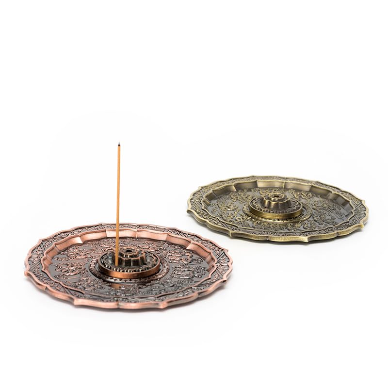 Quemador de Incienso de Cascada Quemador de incienso retro de dragones, base de incienso de aleación de 5 orificios, decoración de habitación, quemador de incienso de metal de sándalo for meditación Q