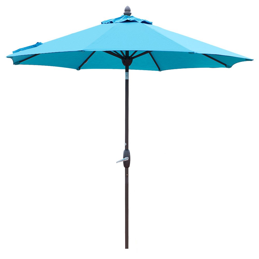Abba Patio Sunbrella Patio Umbrella 9 Feet Outdoor Market Table Umbrella With Auto Tilt Crank And Umbrella Cover Canvas Aruba Amazon Co Uk Kitchen Home