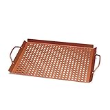 Outset QN71 Large Grill Grid with Handles, Copper Non-Stick