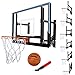 Franklin Sports Wall Mounted Basketball Hoop – Fully Adjustable – Shatter Resistant – Accessories Included Black/White