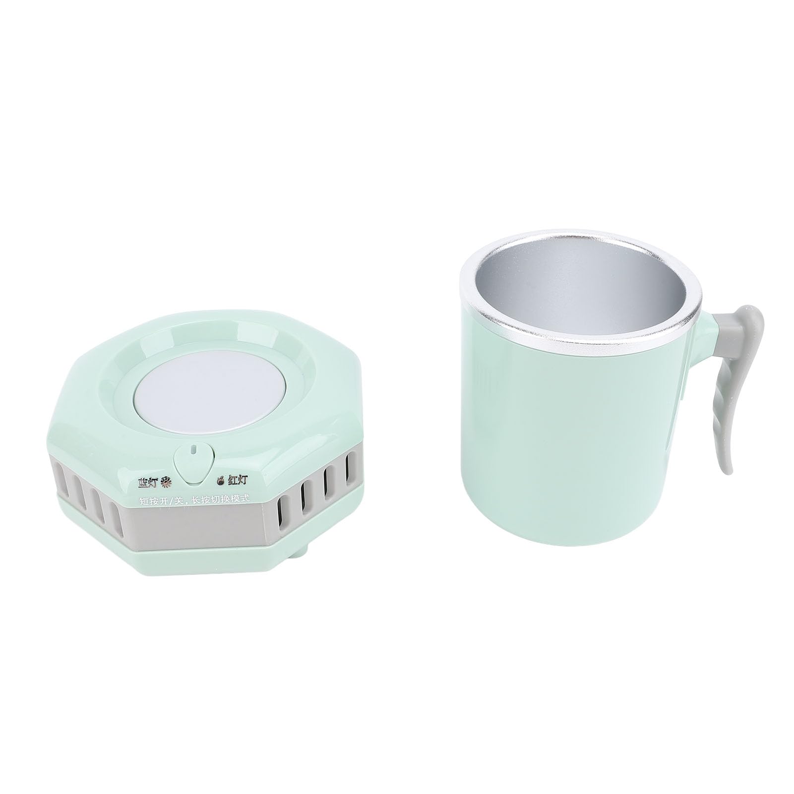 GLOGLOW Taza Enfriadora Eléctrica 420ml, Enfriamiento Rápido, Doble Función Calentador y Enfriador para Té, Café y Bebidas con Apagado Automático Base Antideslizante (Enchufe de la UE)
