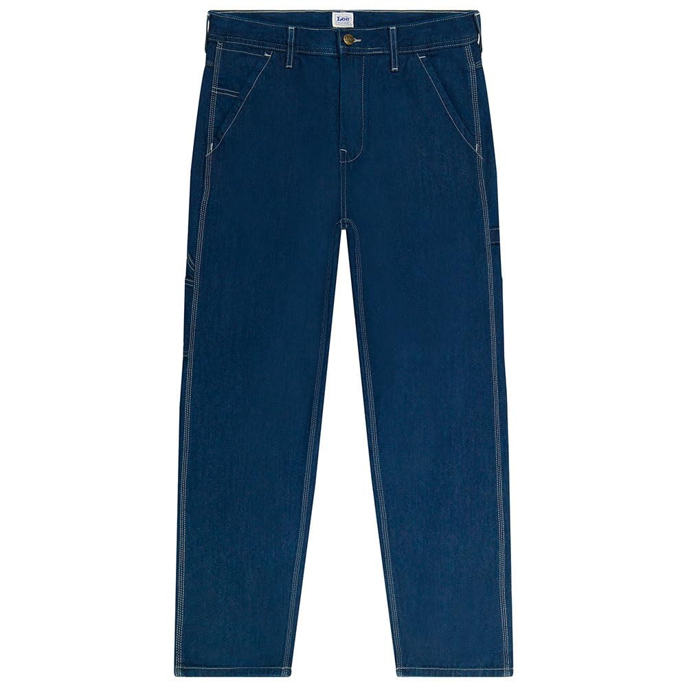 Lee Men's Rinse Carpenter Relaxed Fit Tapered Leg Jeans, 33 W/32 L