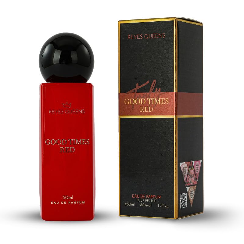 Perfume para mujer REYES QUEENS, Good Times Red 50 ml Familia Olfativa: Frutal, Tamaño: 50 ml, Formato: 1 Unidad, Concentración: Agua de perfume, Género: Femenino