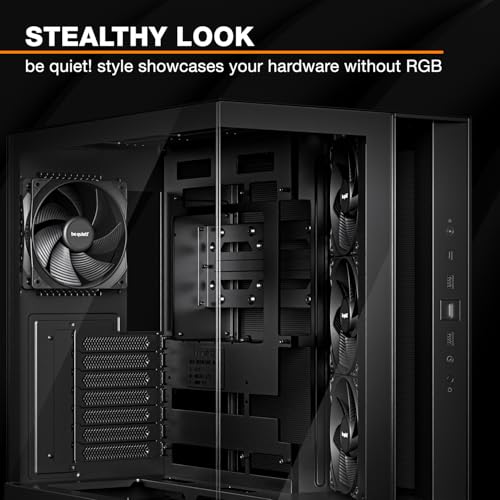 Image of be quiet! Light Base 500 PC Case, Fully Windowed Front and Side Panel | Show case, Dual Chamber, Mid Tower Gaming Computer Case, 4 Pure Wings 3 PWM Fans, no RGB, Backside Connector Design