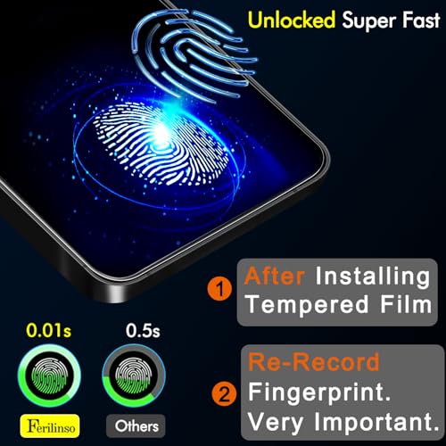 Image of Ferilinso 3 Pack Privacy Screen Protector for Samsung Galaxy S26 Plus | 9H+ Tempered Glass, Military-Grade Shatterproof, HD, Case Friendly, Easy Installation Bubble Free, with Camera Lens Protector