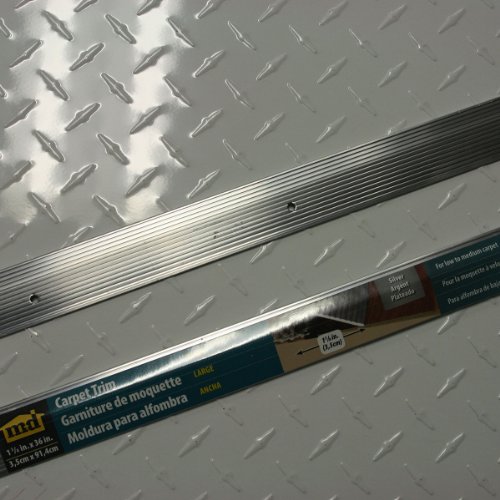 M-D Building Products 78071 Fluted 1-3/8-Inch By 36-Inch Carpet Trim, Silver #TOP3