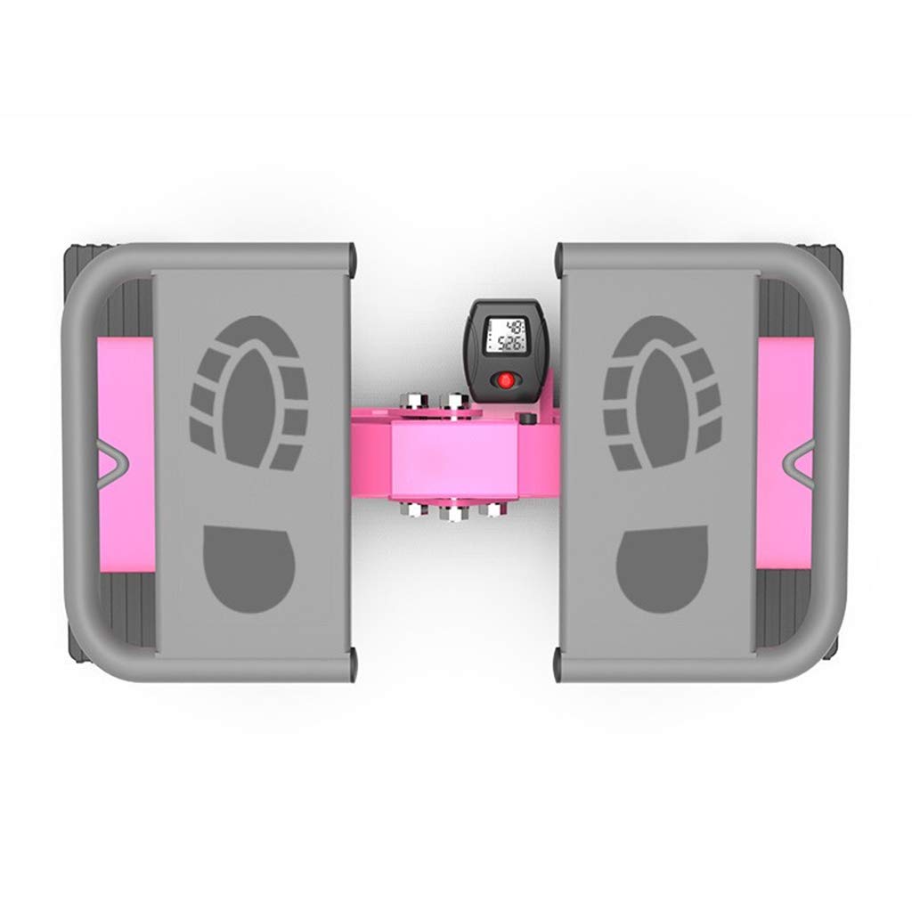 Stepper,Pantalla LED de montañismo para Registrar el Estado del Ejercicio y el Consumo de calorías, Ejercicio de Paso/Giro/Cuerda, hogar/Oficina, Rosa