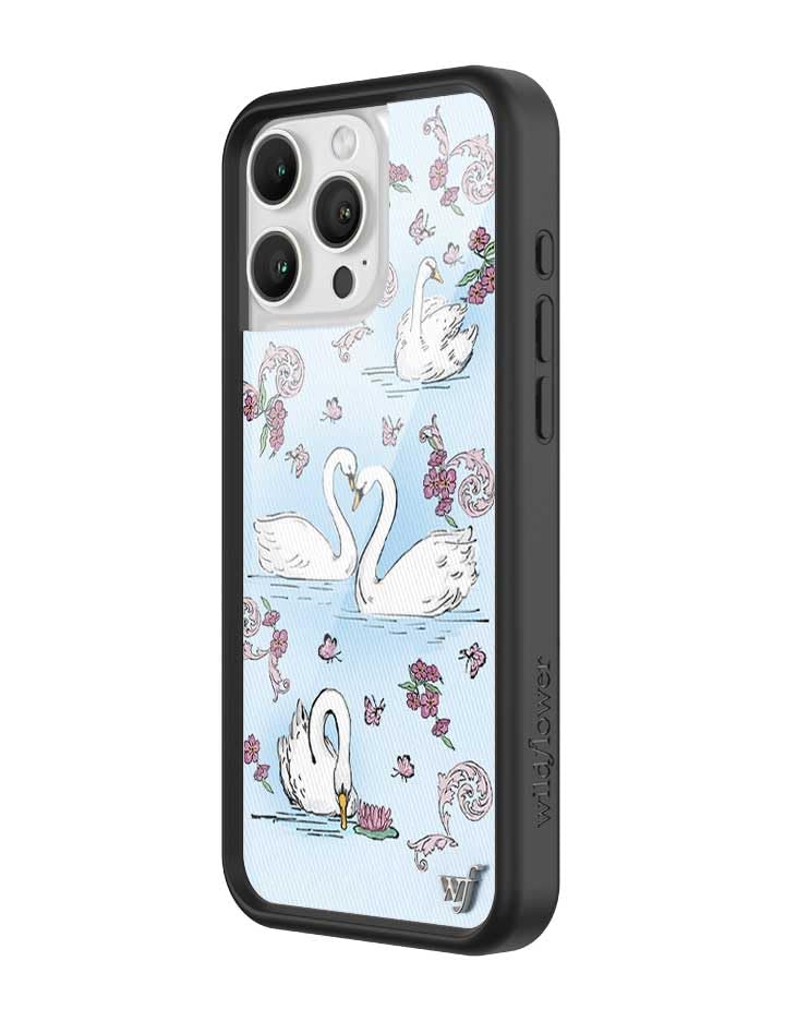 Image of Wildflower Cases - Compatible with iPhone 16 Pro Max | Protective Bumper, 6.5ft Drop Test Certified, Women Owned Small Business | Swan Lake