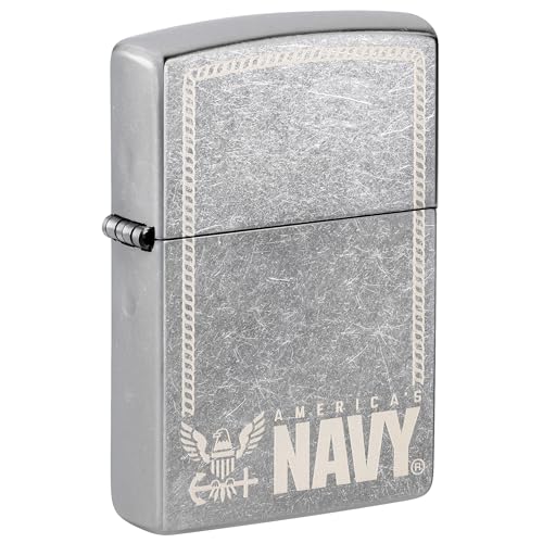 Encendedor Zippo United States Navy Cromado miniatura 1