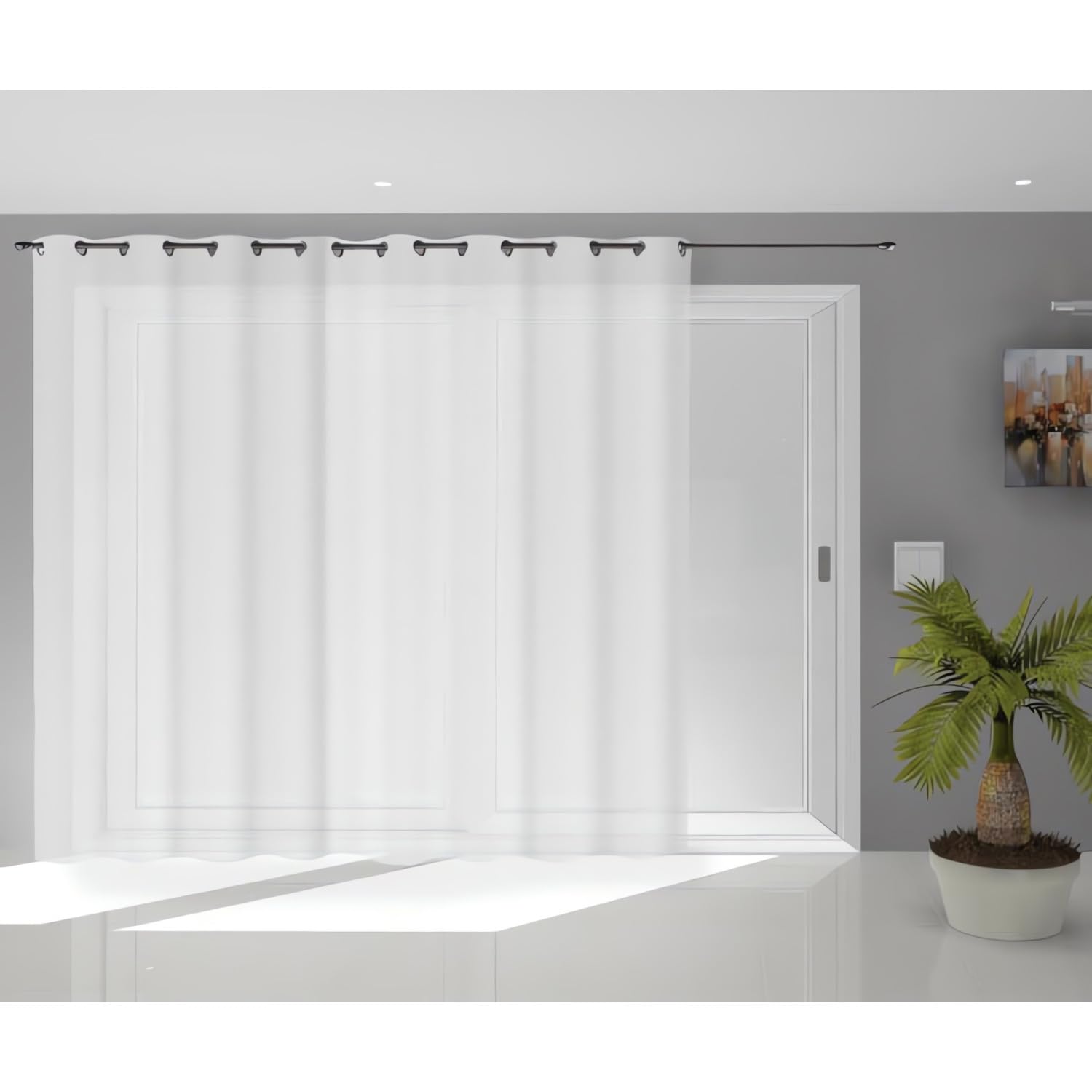 Soleil d'ocre Noemie Voilage Canopy Polyester White 280 x 250 cm