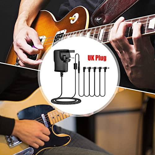 LANZHI Bloc d’alimentation pour pédale de guitare – Pointe 9 V – Câble Daisy Chain négatif à 5 voies – Idéal pour les… - Les Beatles, Paul McCartney, John Lennon, RIngo Starr, George Harrison LANZHI Bloc d'alimentation pour pédale de guitare - Pointe 9 V - Câble Daisy Chain négatif à 5 voies - Idéal pour les… – Image 4