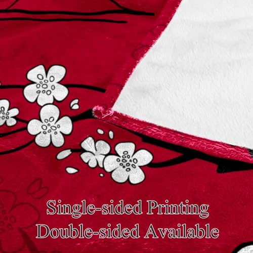 Couverture polaire fleurs 150x100 cm douce pour lit et canapé