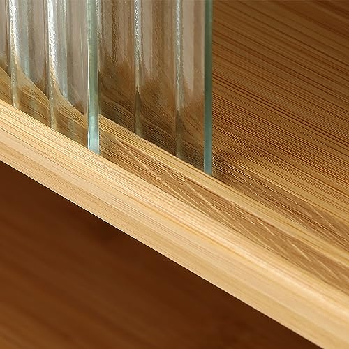 Mueble auxiliar de cocina de bambú ideal para organizar platos y decorar tu oficina 4