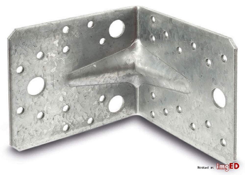Piastre Di Montaggio AERZETIX 135° - Set 2 Pezzi Acciaio Zincato Per Strutture In Legno, 105x105x90 Mm - Foto 7