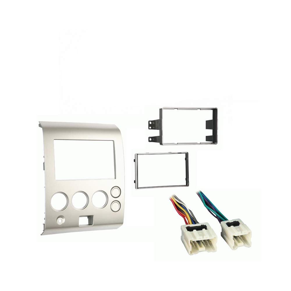Harmony Audio Compatible with Nissan Armada Pathfinder 2004 2005 Double DIN Stereo Harness Radio Dash Kit