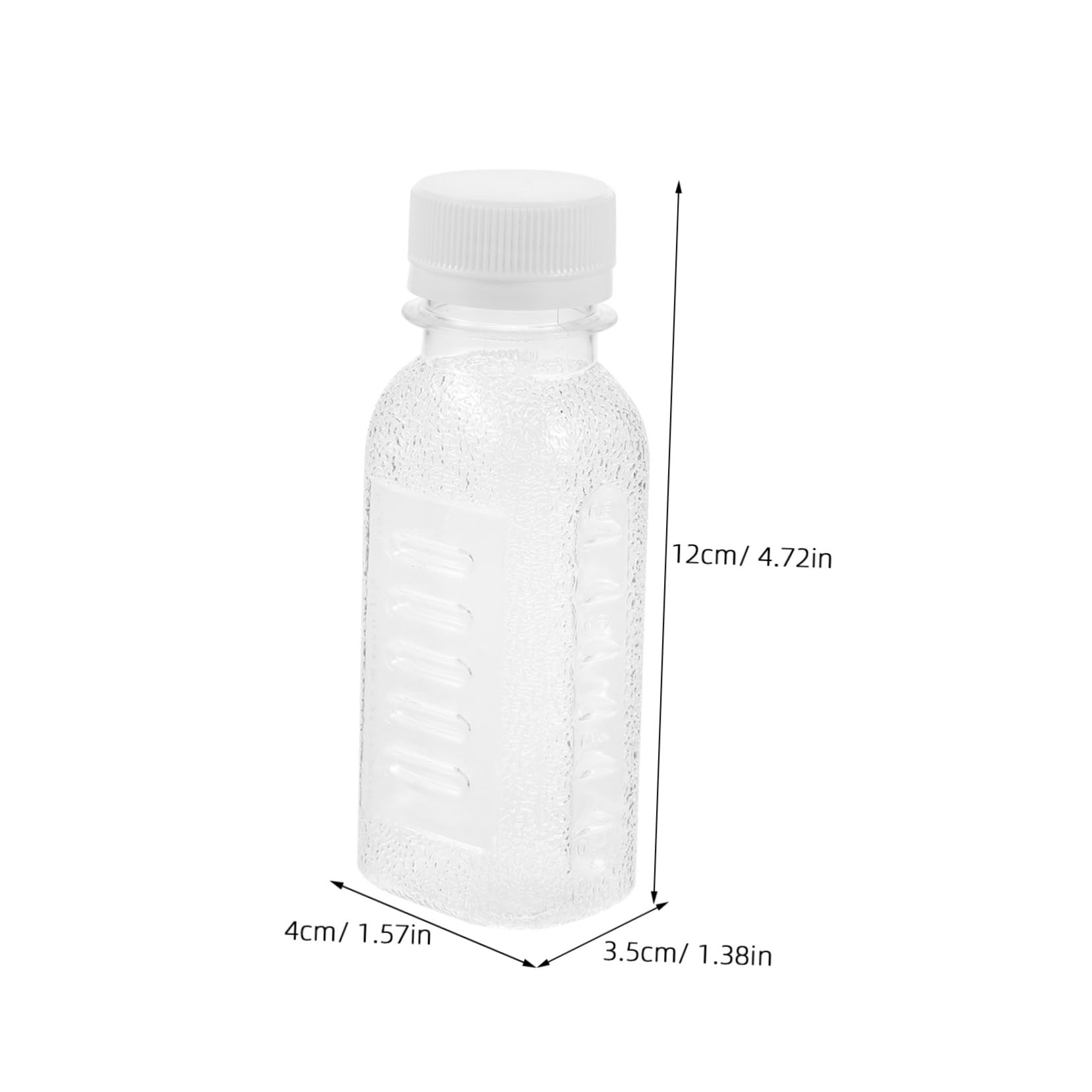 Cabilock 30pcs Milk Bottle Cap Reusable Bottles Refillable Beverage Drinking Bottles Smoothie Milk Container Juice Bottle Juicing Reusable Empty Bottles for Drinks Transparent The Pet