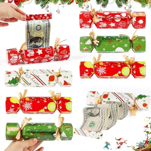 8 Pcs Christmas Surprise Money Pull Pouch Christmas Money Box