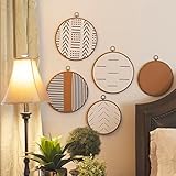 EFOLKI wall art decor, vintage Boho farmhouse home kitchen bathroom office bedroom living room wall decor, Aesthetic room decor Textile wall art hanging
