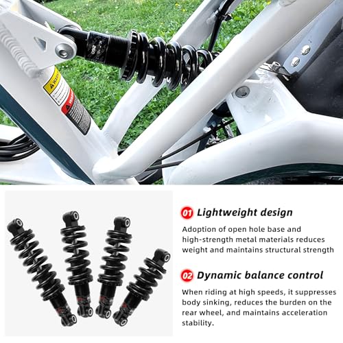 Mountainbike Stoßdämpfer Hinten, Schraubenfeder Federdämpfer Schwarz, Koildämpfer ohne Dämpfung