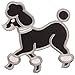 X-Large Black Poodle Applique