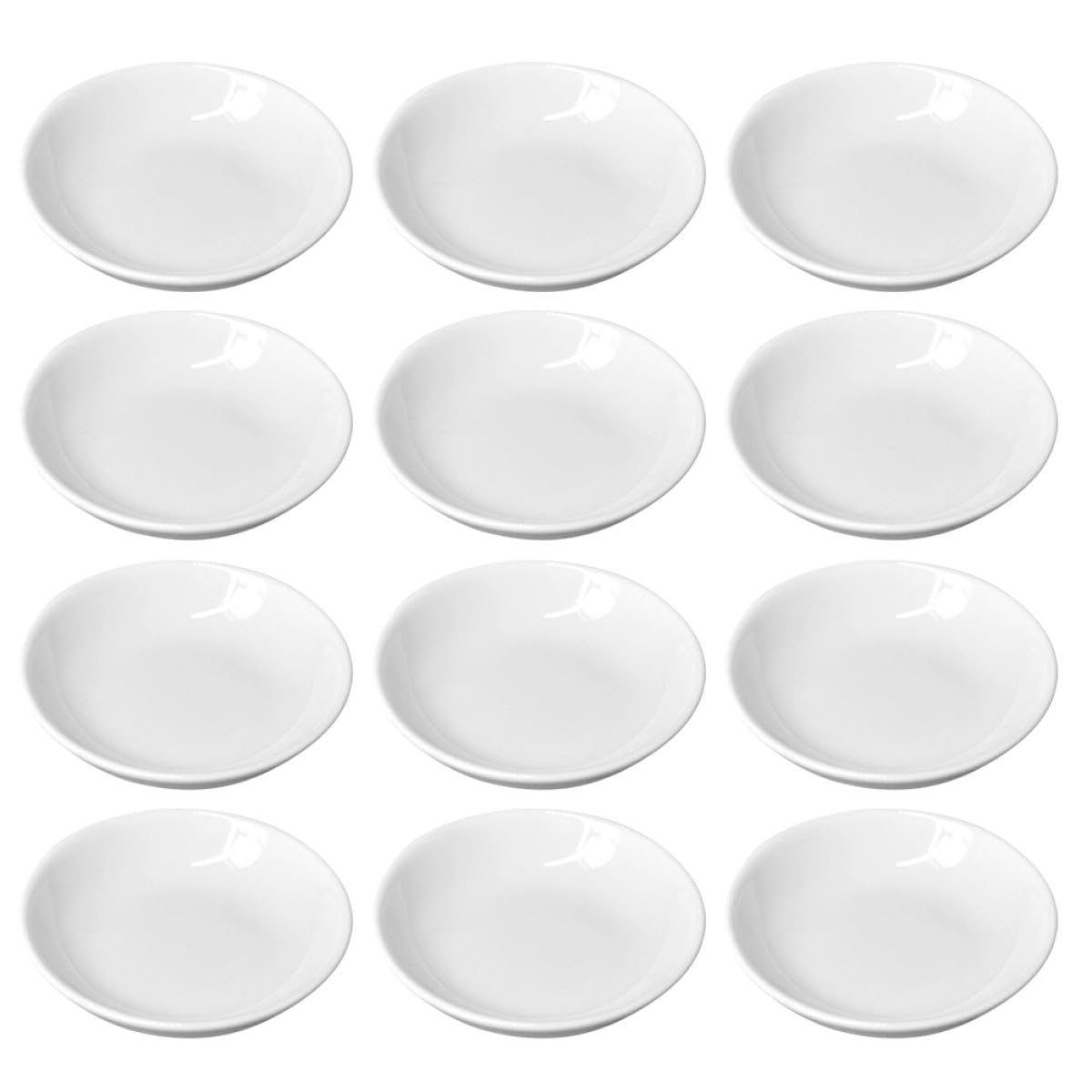Encriers en céramique blanche contre les taches de peinture : les 12 plaques rondes lisses