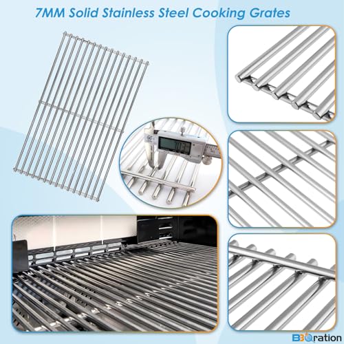 Image of Repalcement Parts for Kitchen Aid 720-0826E 720-0709C 860-0003C, for Jenn Air Grill Parts 720-0727 740-0711, Cooking Grates, Burner and Heat Plates for KitchenAid Grill Replacement Parts