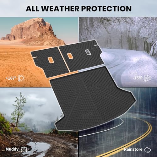 Image of LASFIT Trunk Mat with Backrest Mat for Chevy Equinox /GMC Terrain 2025-2027 | Only for Fuel, Not Fit EV, All Weather TPE Custom Fit Cargo Mat Trunk Liner with Backrest Mat, Easy to Wash, No-curling