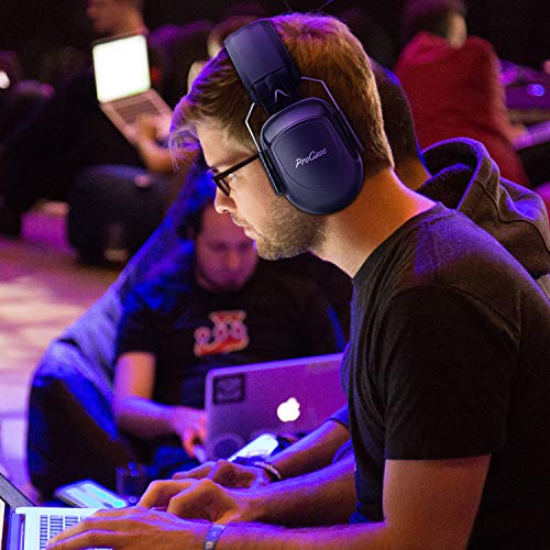 ProCase Noise Reduction Ear Muffs 2 Pack, NRR 28dB Hearing Ear Protection Safety Earmuffs for Shooting Range Mowing Construction Wood Work Manufacturing Hunting Men Women Adult