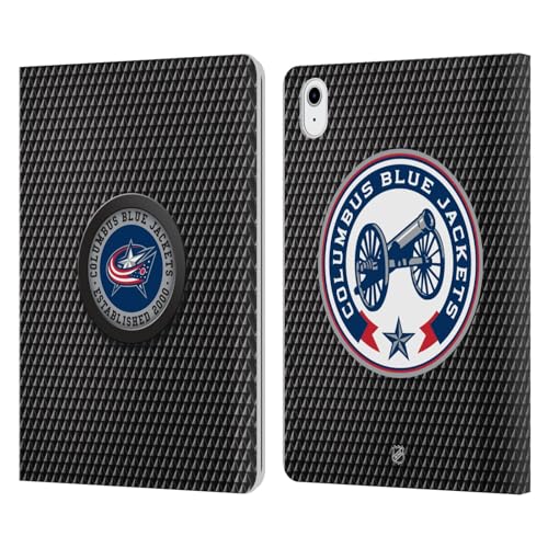 Housse iPad Air 11 2024 2025 NHL Columbus Blue Jackets étui cuir texture palet