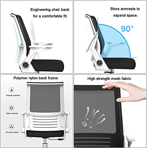 Chaise de bureau ergonomique en maille respirante et pivotante à 360°