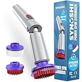 SYNOSHI PRO Electric Spin Scrubber, Cordless Cleaning Brush Bathroom Scrubber. Waterproof Shower Cleaner Brush with Adjustable Angles, 2 Speed, 180Min Work Time for Floor, Bathtub, Kitchen, Car, Tub