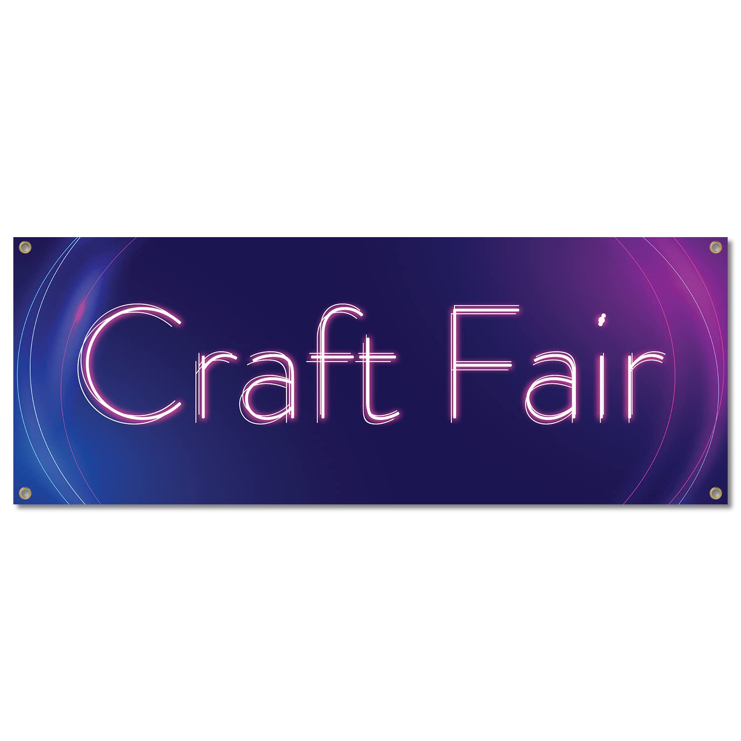 Craft Fair | 18" X 48" Banner | Outdoor Vinyl Sign with Grommets | Show Handmade Local Event Advertising Displays | Made in The USA